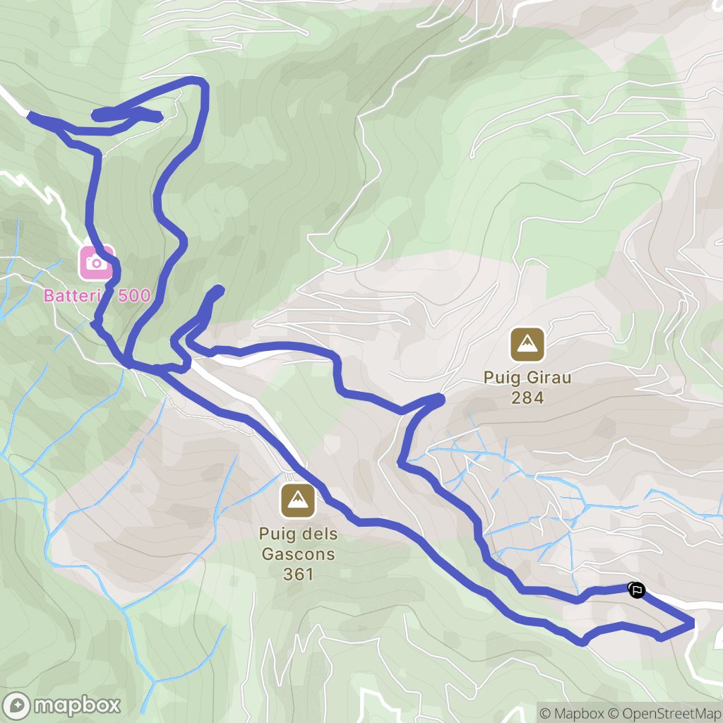Banyuls-sur-Mer : carte du parcours de randonnée - France