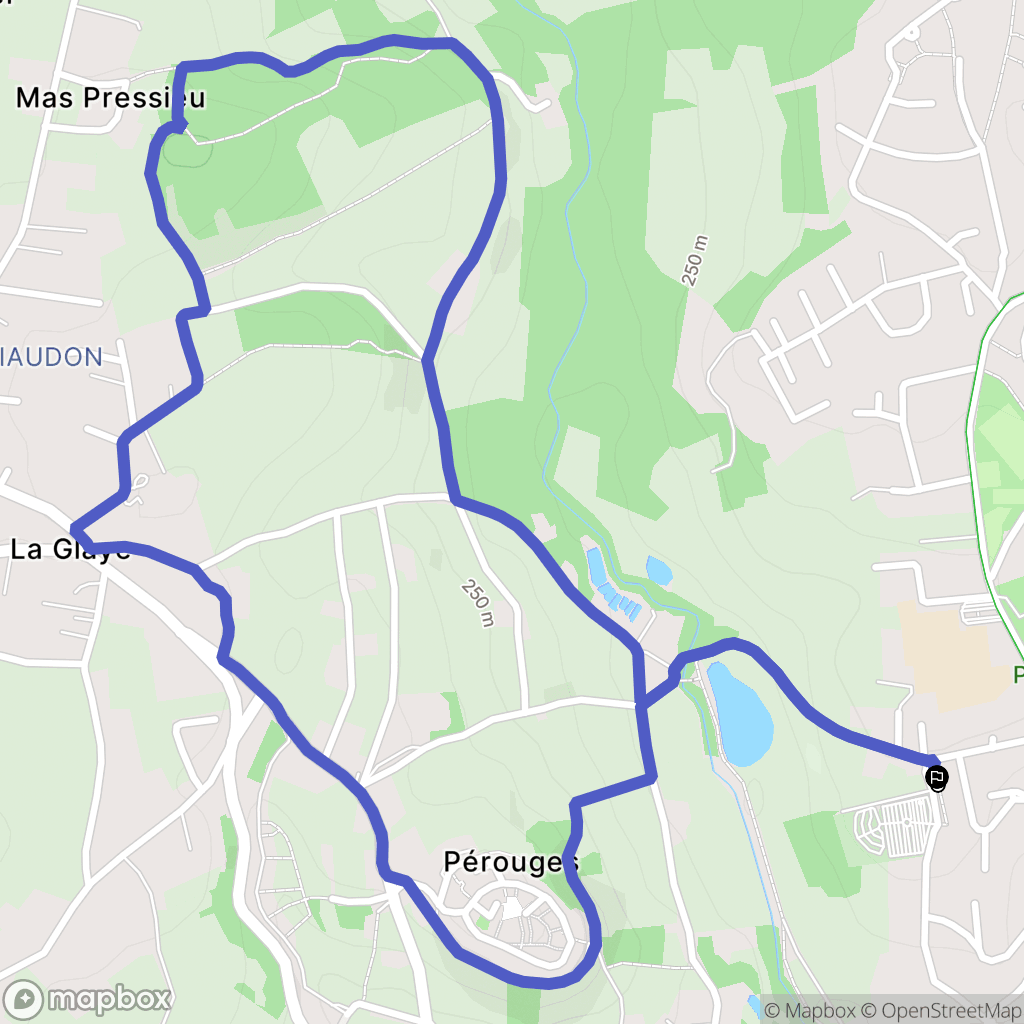 Meximieux : carte du parcours de randonnée - France