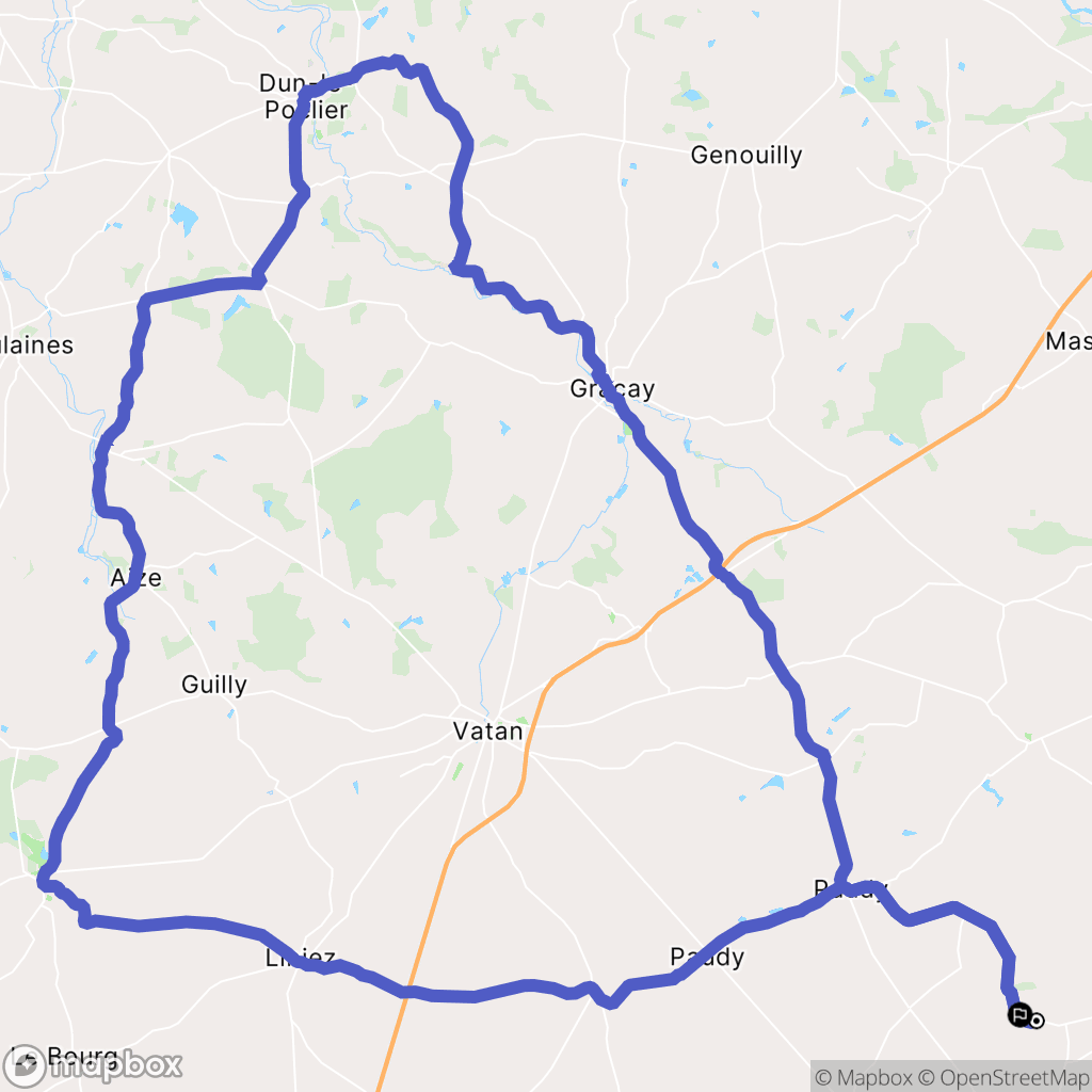 Sainte-Lizaigne : carte du parcours de randonnée - France