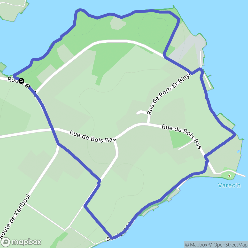 Baden : carte du parcours de randonnée - France