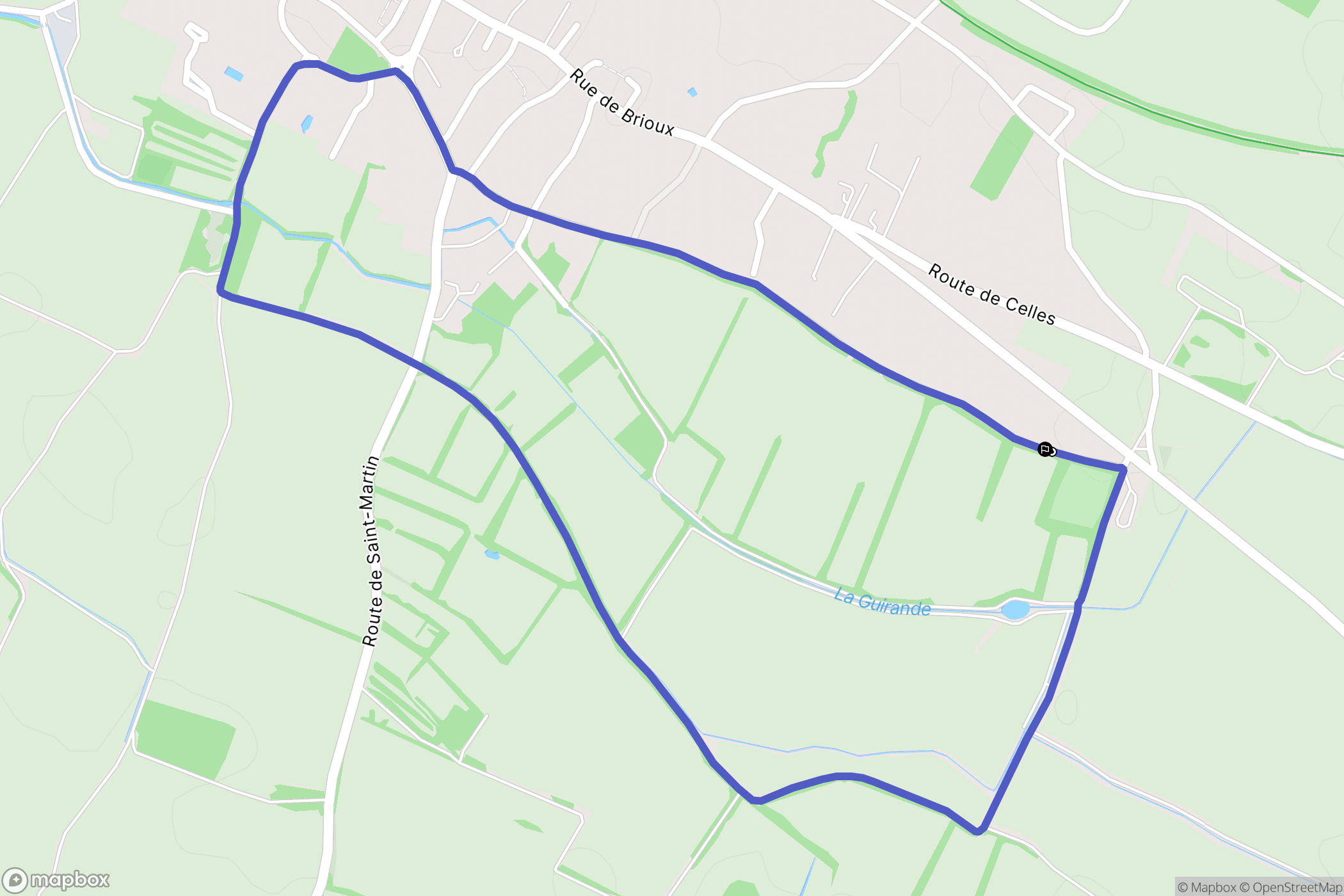 Prahecq : carte du parcours de randonnée - France