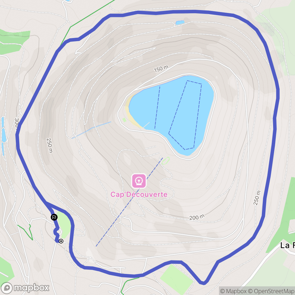 Le Garric : carte du parcours de randonnée - France