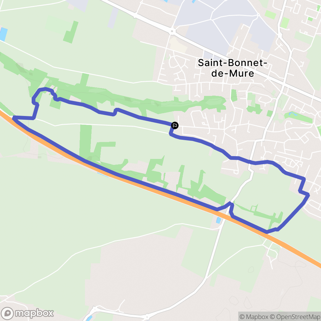 Saint-Bonnet-de-Mure : carte du parcours de randonnée - France