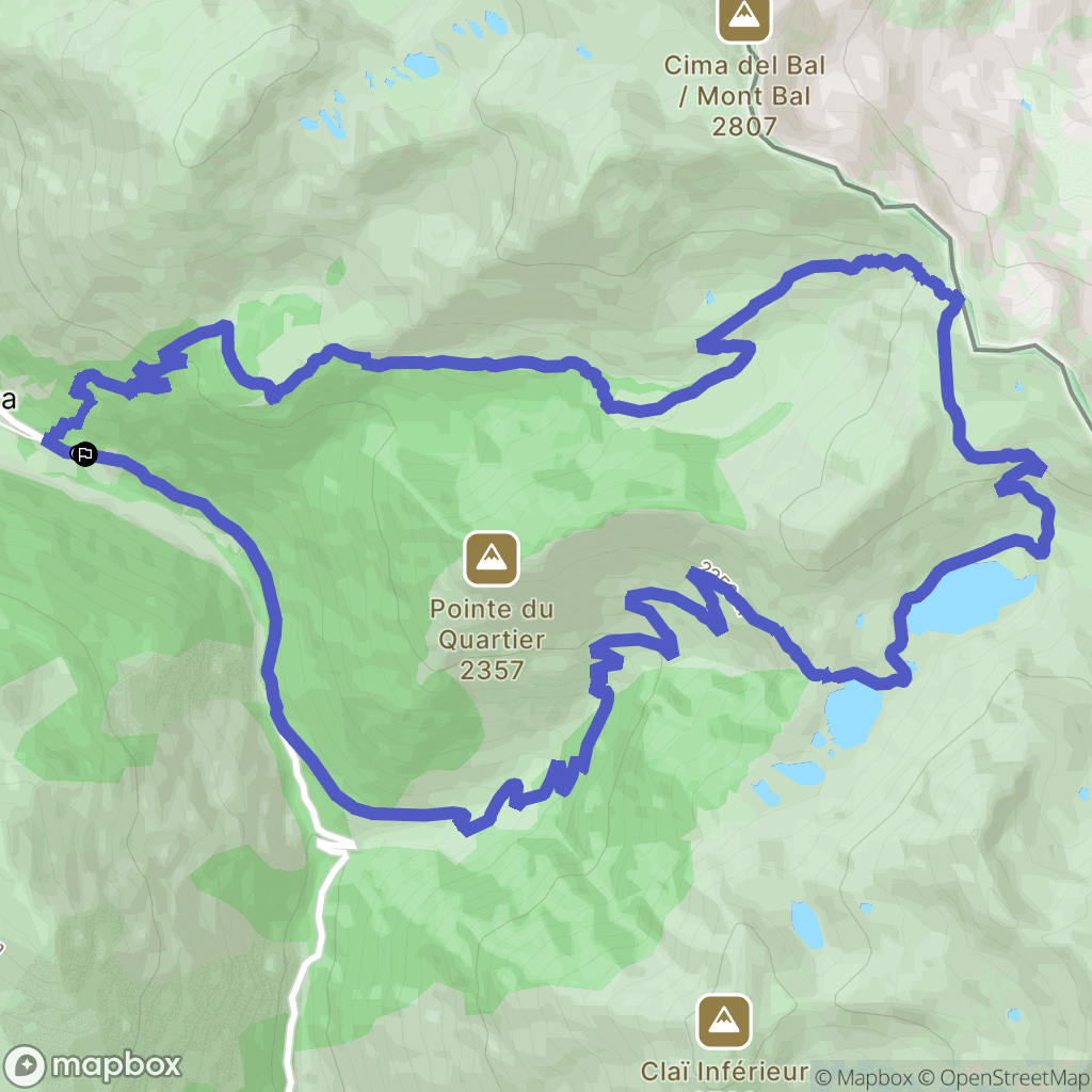 Saint-Étienne-de-Tinée : carte du parcours de randonnée - France