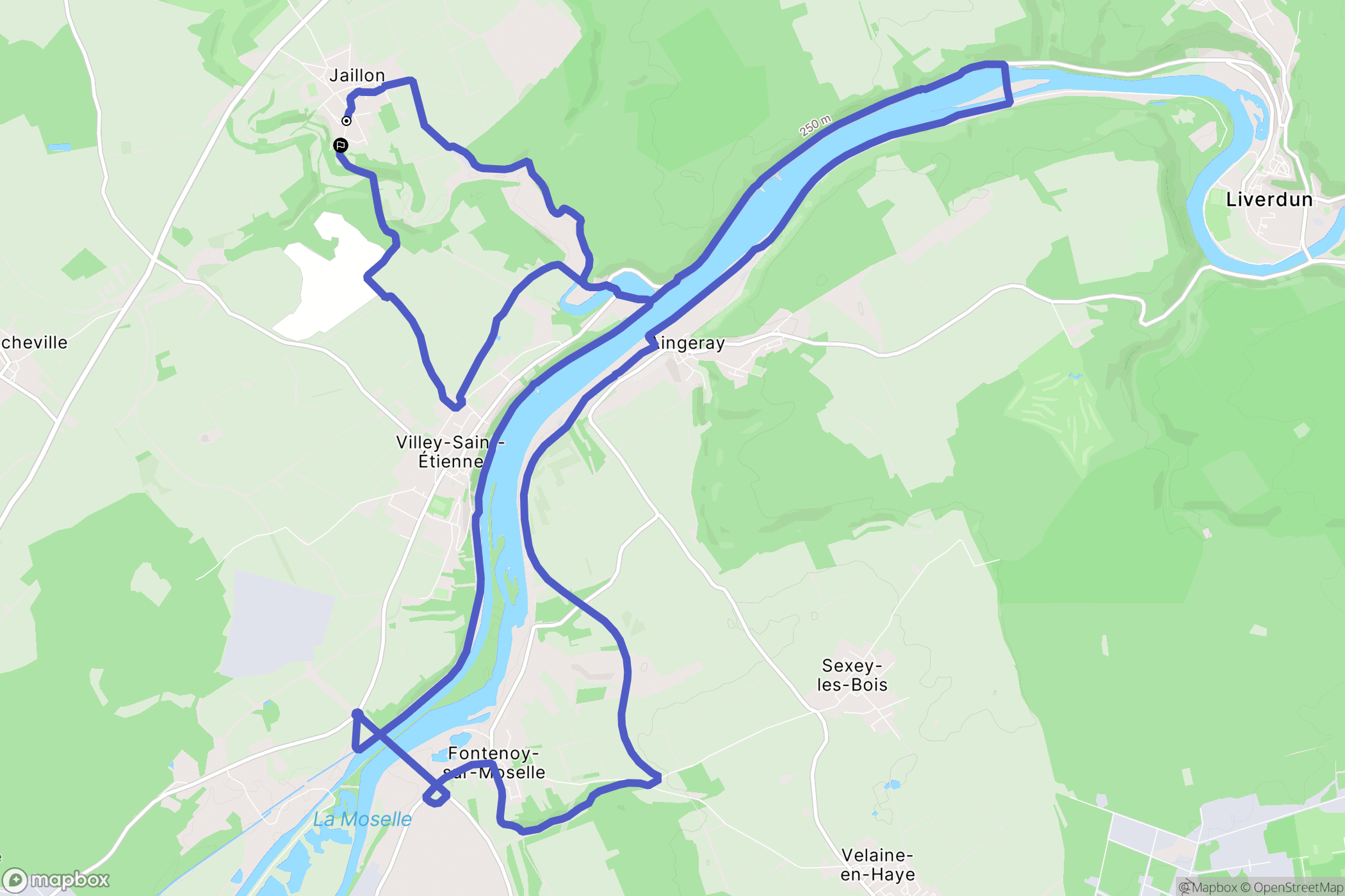 Jaillon : carte du parcours de randonnée - France
