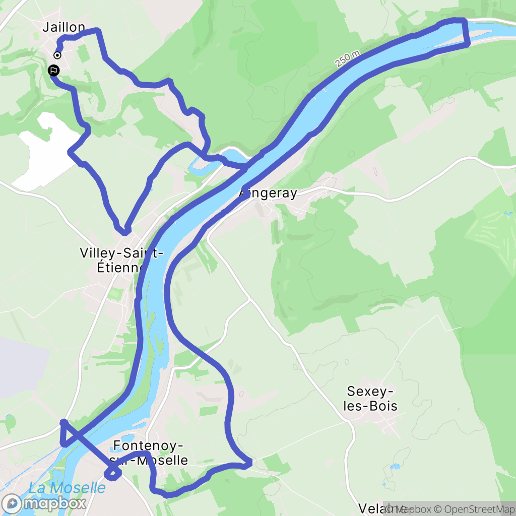 Jaillon : carte du parcours de randonnée - France