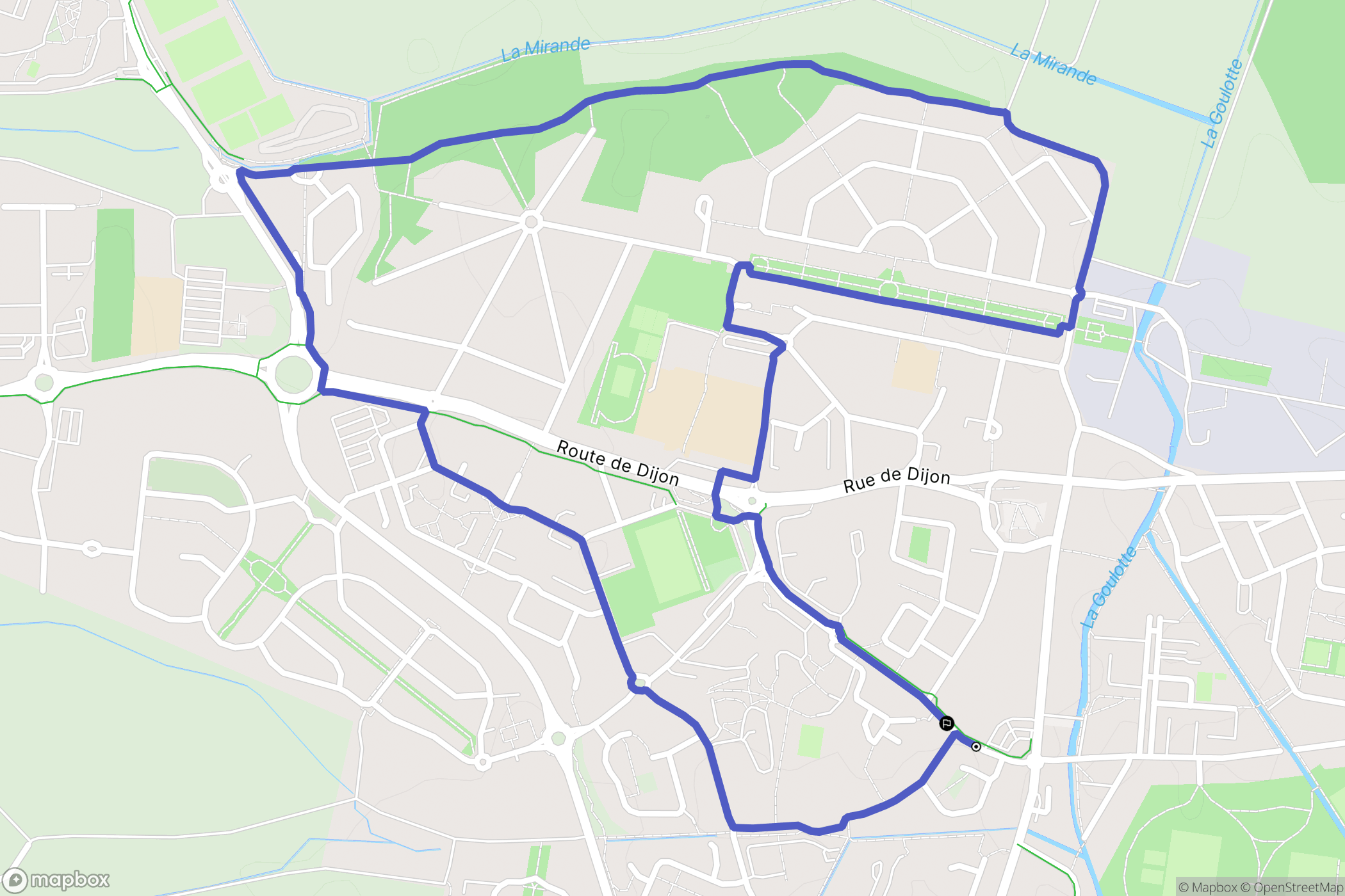 Chevigny-Saint-Sauveur : carte du parcours de randonnée - France