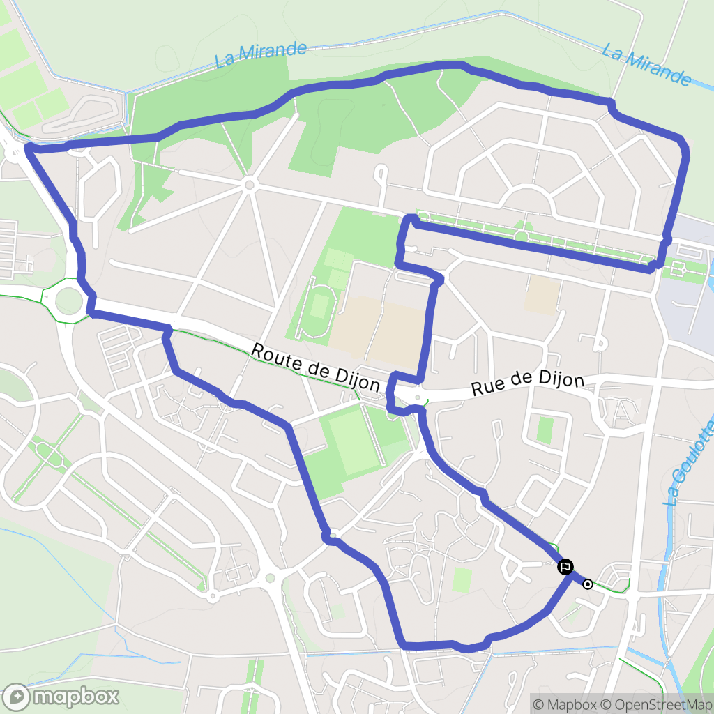 Chevigny-Saint-Sauveur : carte du parcours de randonnée - France
