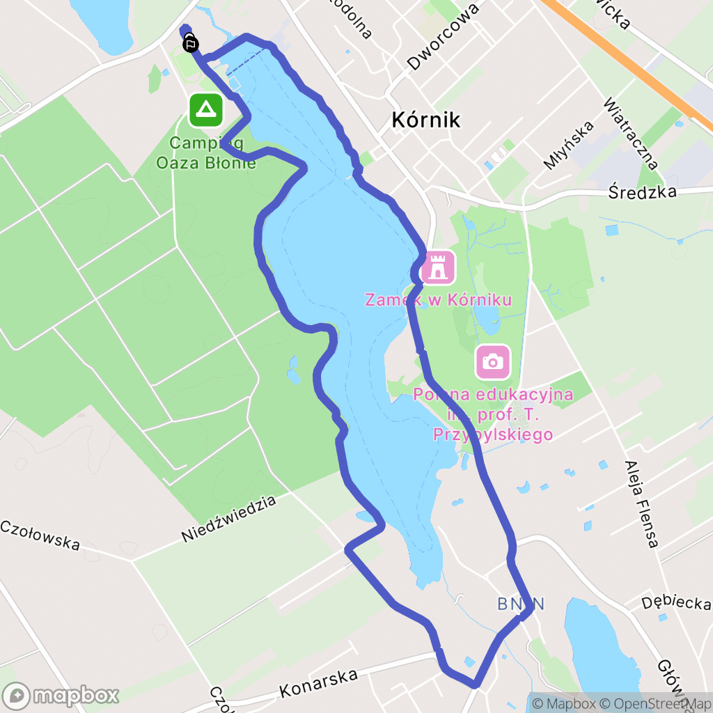 Kórnik: mapa trasy - Poland