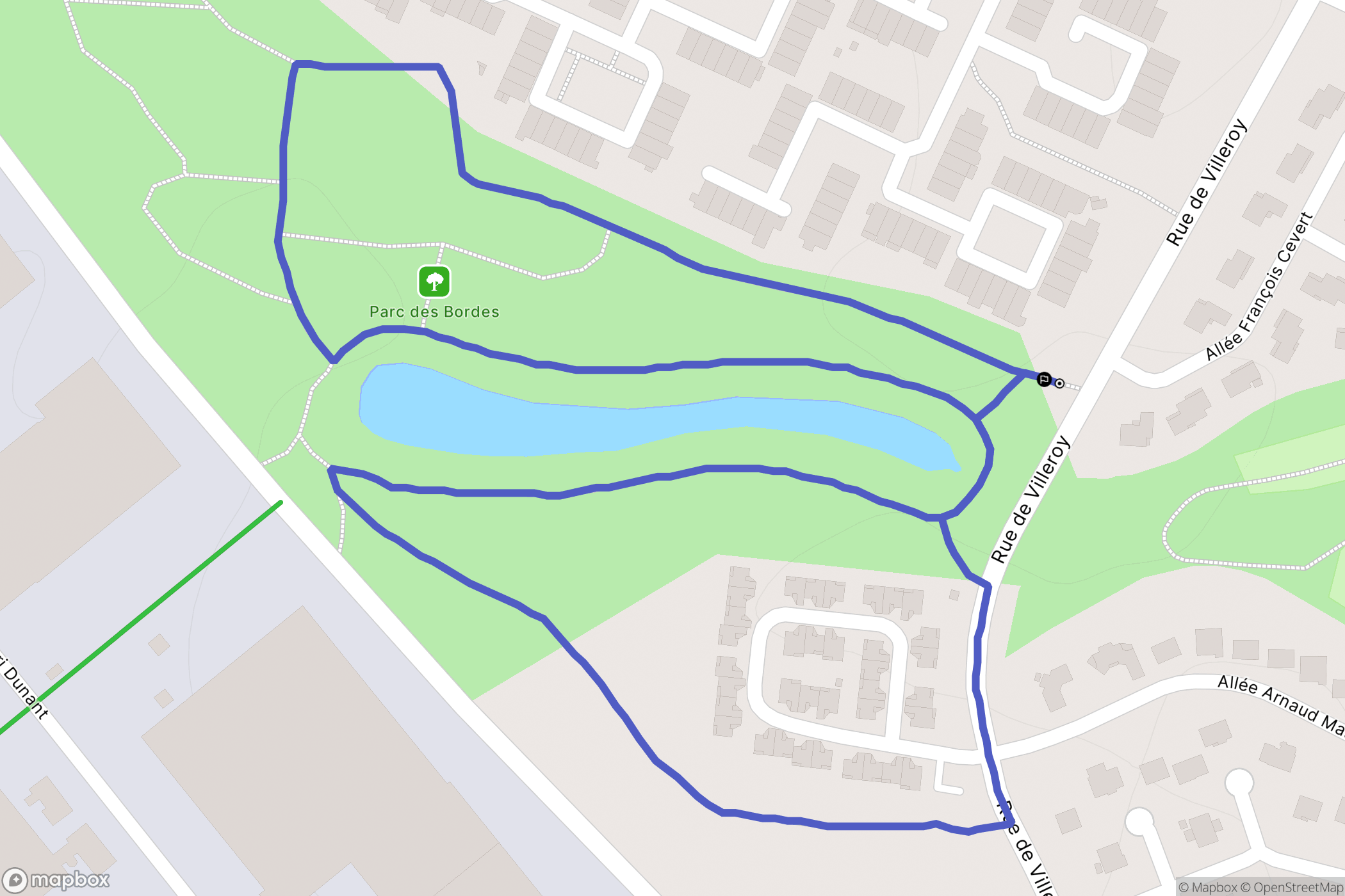 Bondoufle : carte du parcours de randonnée - France