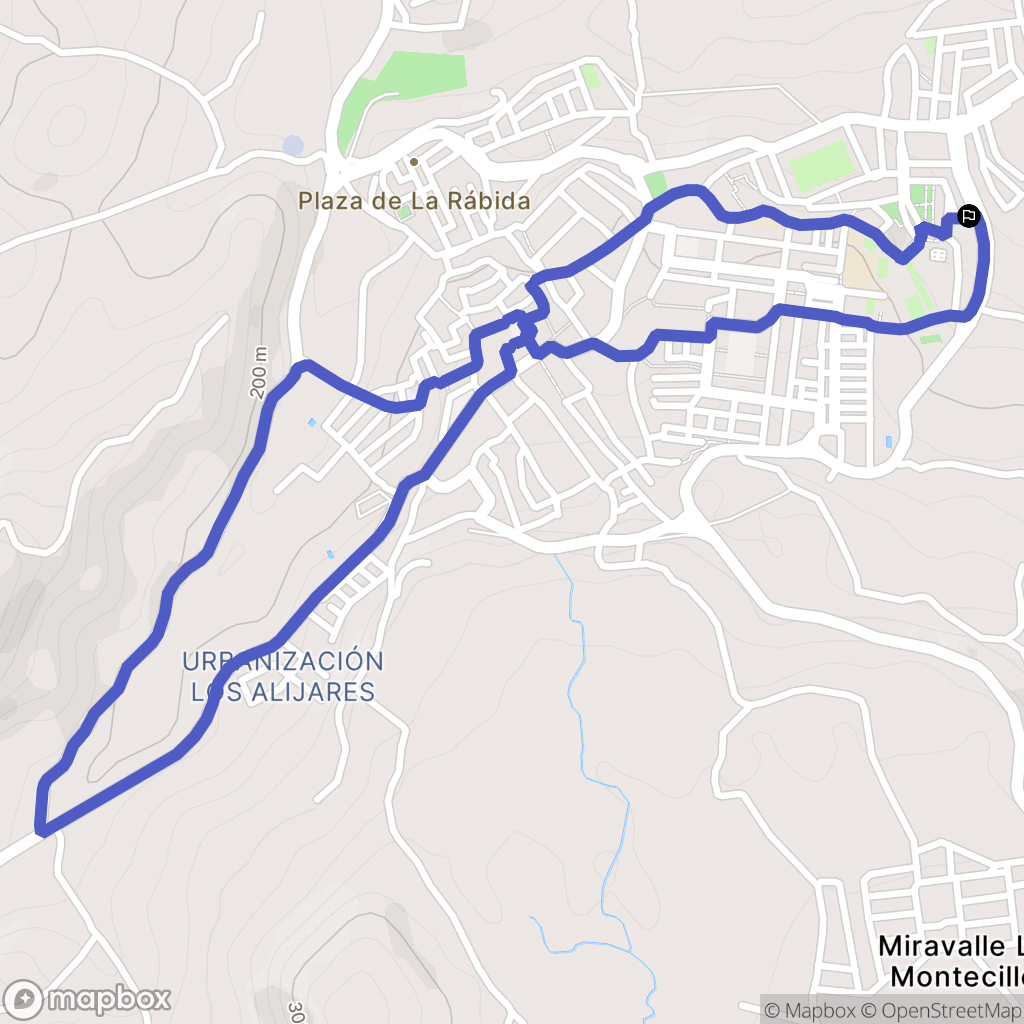 Coín : carte du parcours de randonnée - Spain