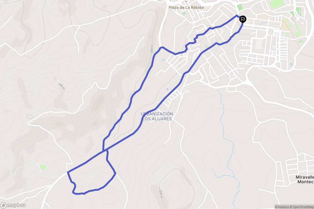 Coín : carte du parcours de randonnée - Spain