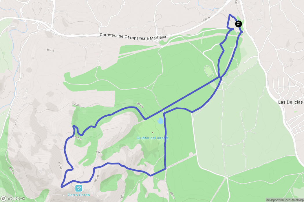 Coín : carte du parcours de randonnée - Spain