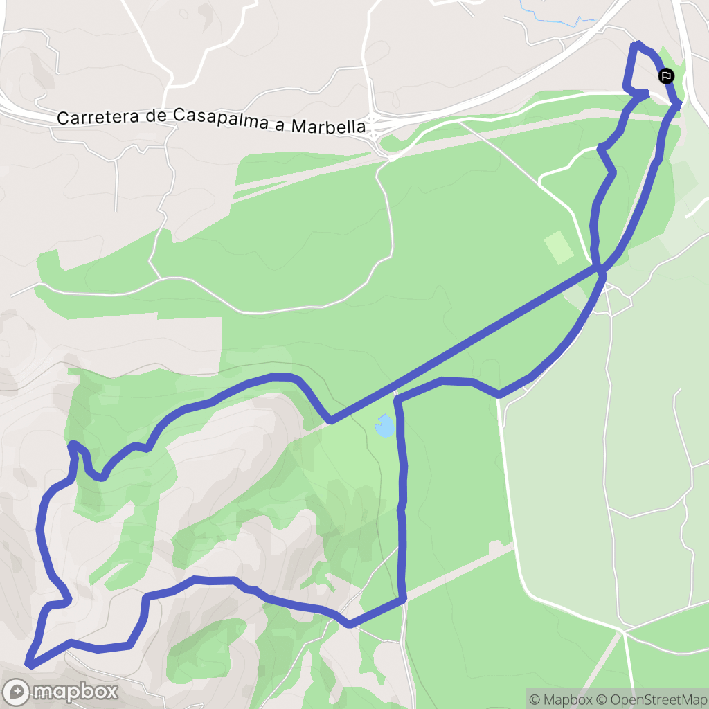 Coín : carte du parcours de randonnée - Spain