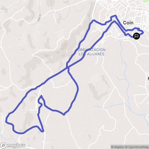 Coín : carte du parcours de randonnée - Spain