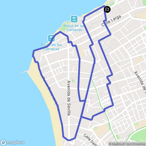 Chipiona : carte du parcours de randonnée - Spain