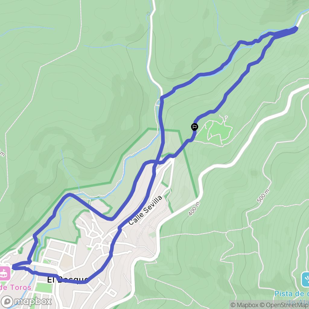 El Bosque : carte du parcours de randonnée - Spain