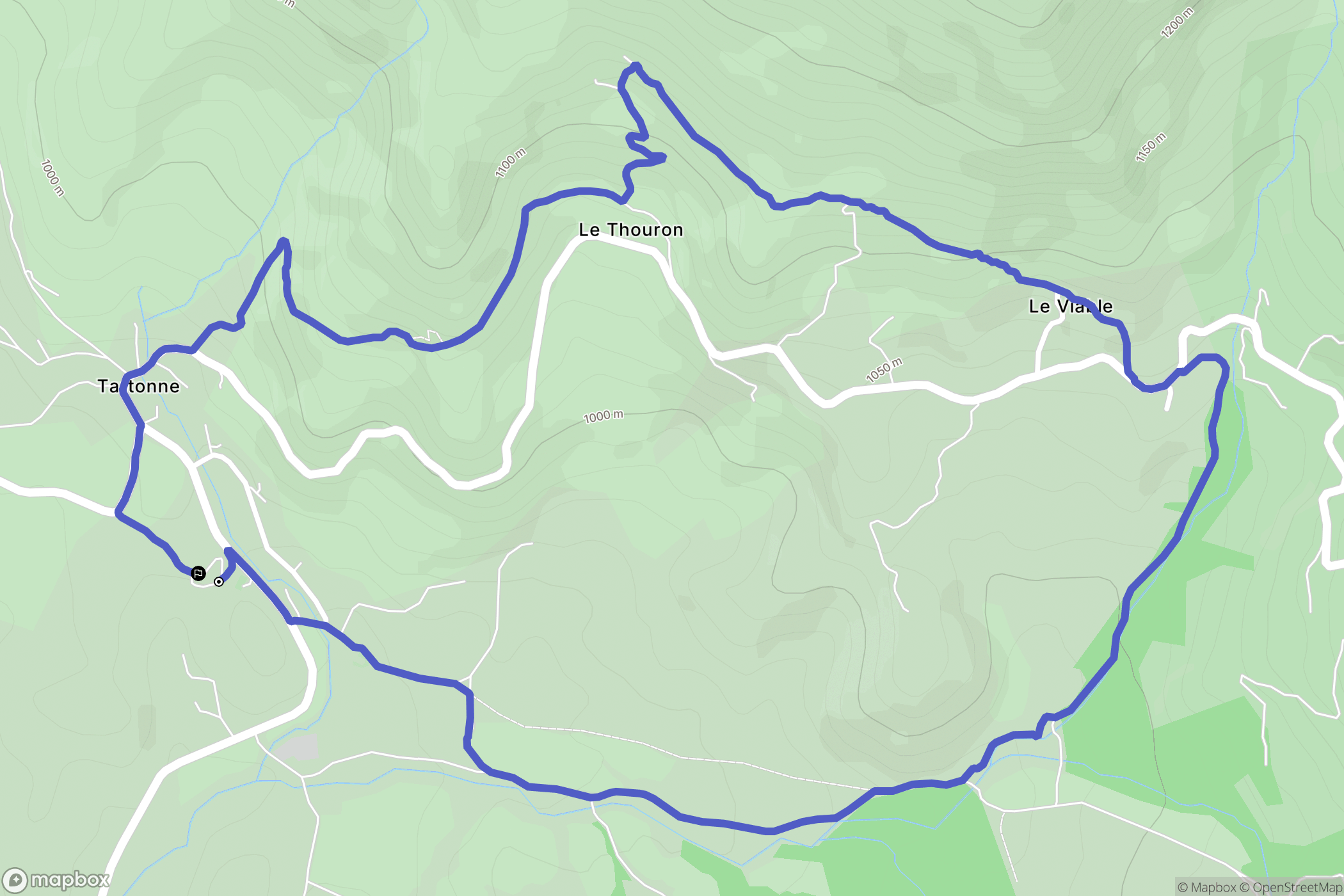 Tartonne : carte du parcours de randonnée - France