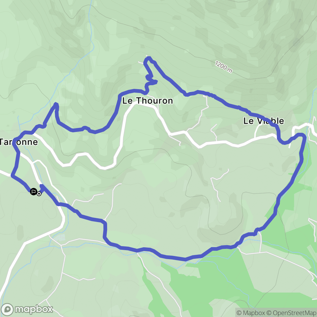 Tartonne : carte du parcours de randonnée - France