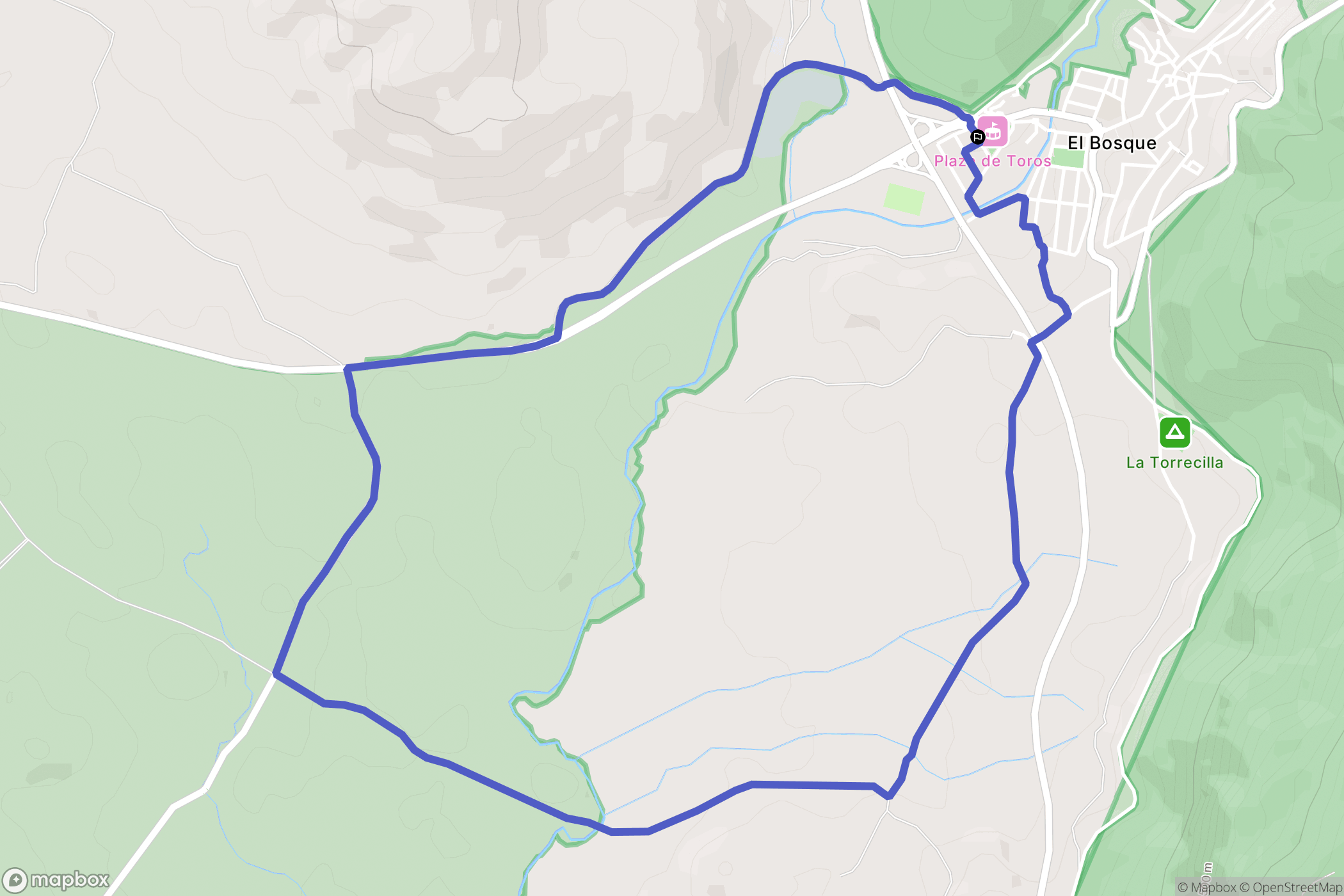 El Bosque : carte du parcours de randonnée - Spain