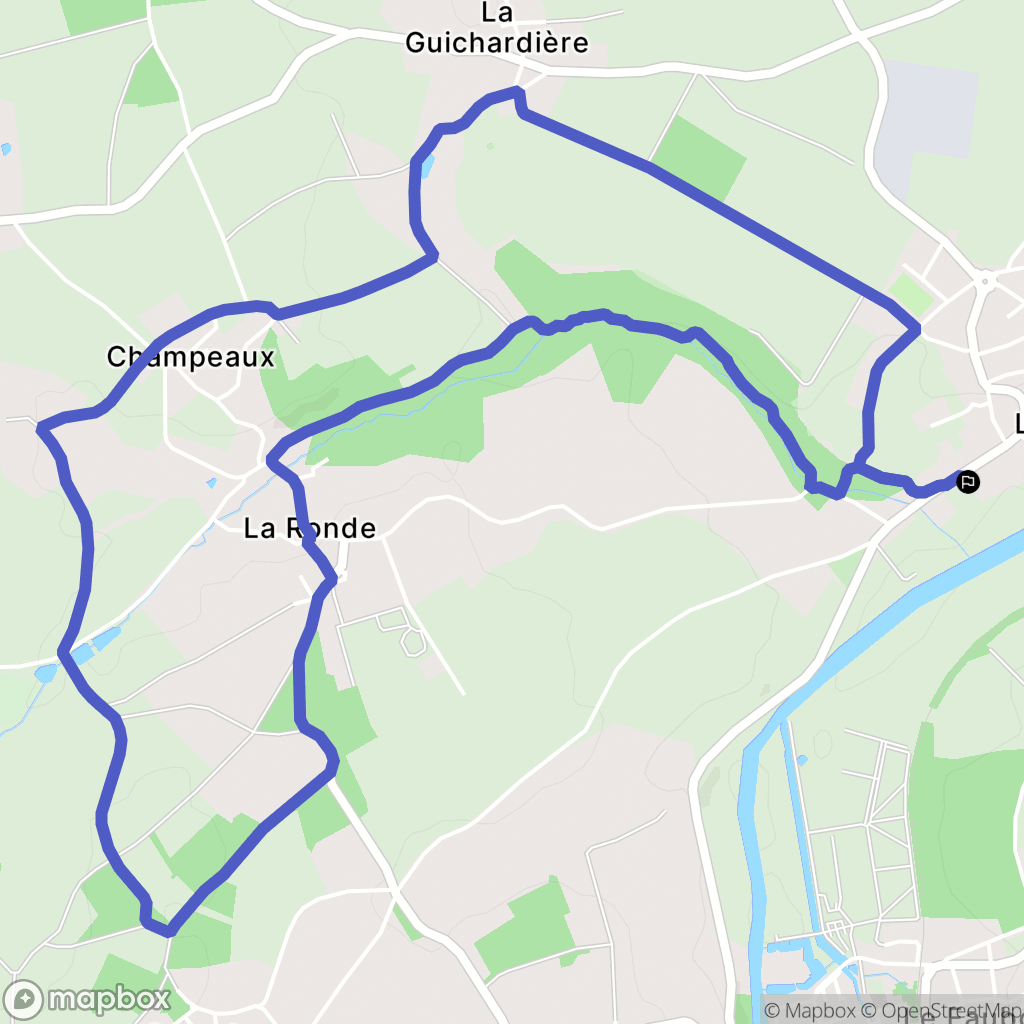 Louin : carte du parcours de randonnée - France