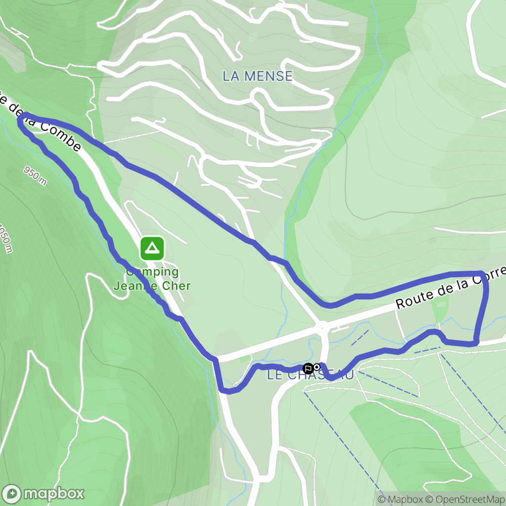 Aillon-le-Jeune : carte du parcours de randonnée - France