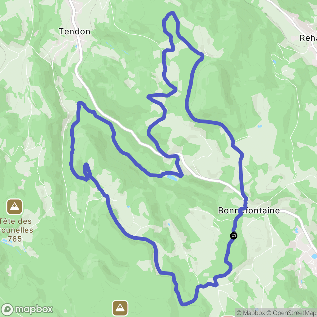 Le Tholy : carte du parcours de randonnée - France
