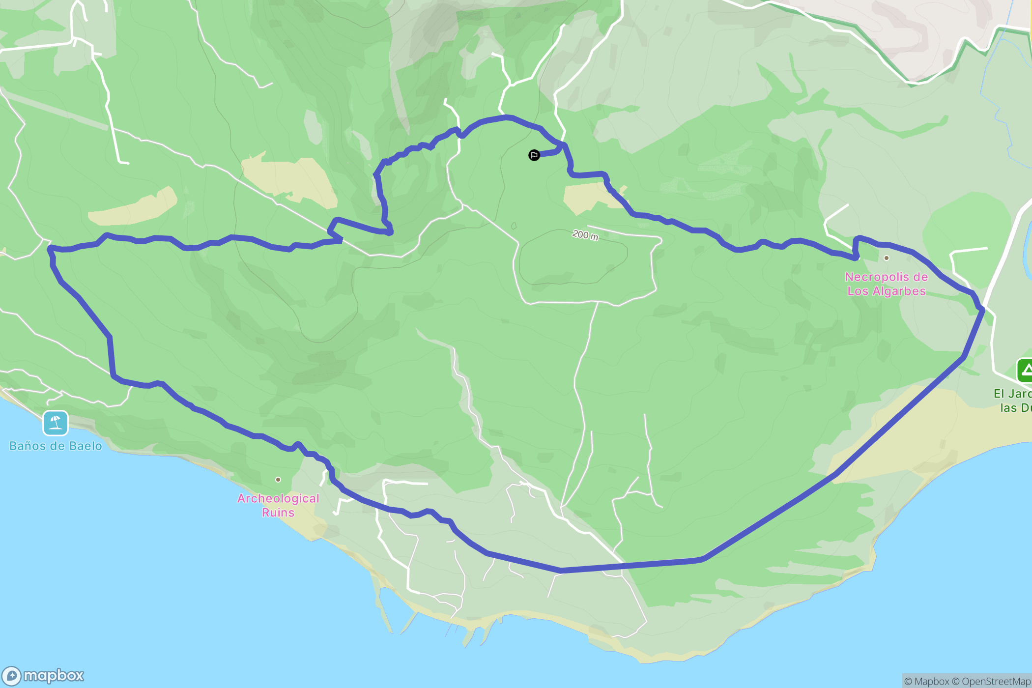 Betis : carte du parcours de randonnée - Spain