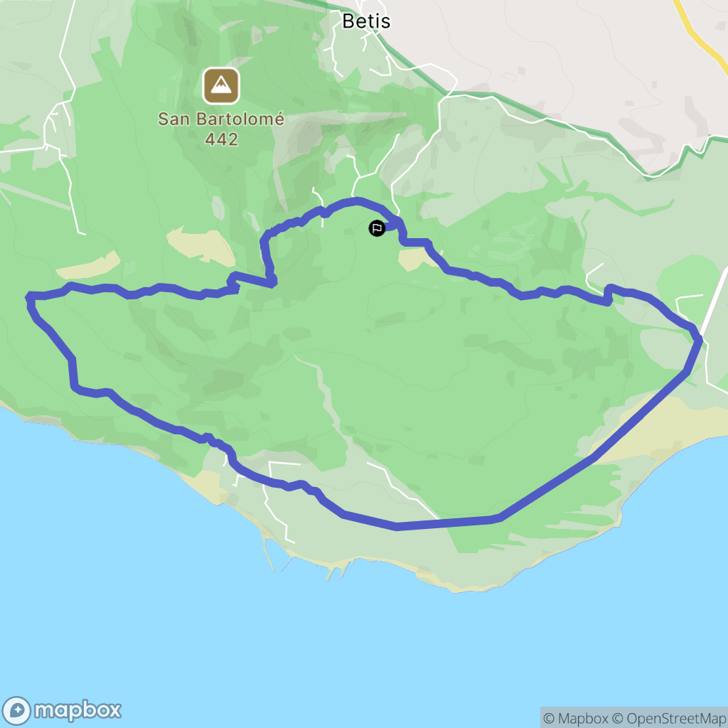 Betis : carte du parcours de randonnée - Spain