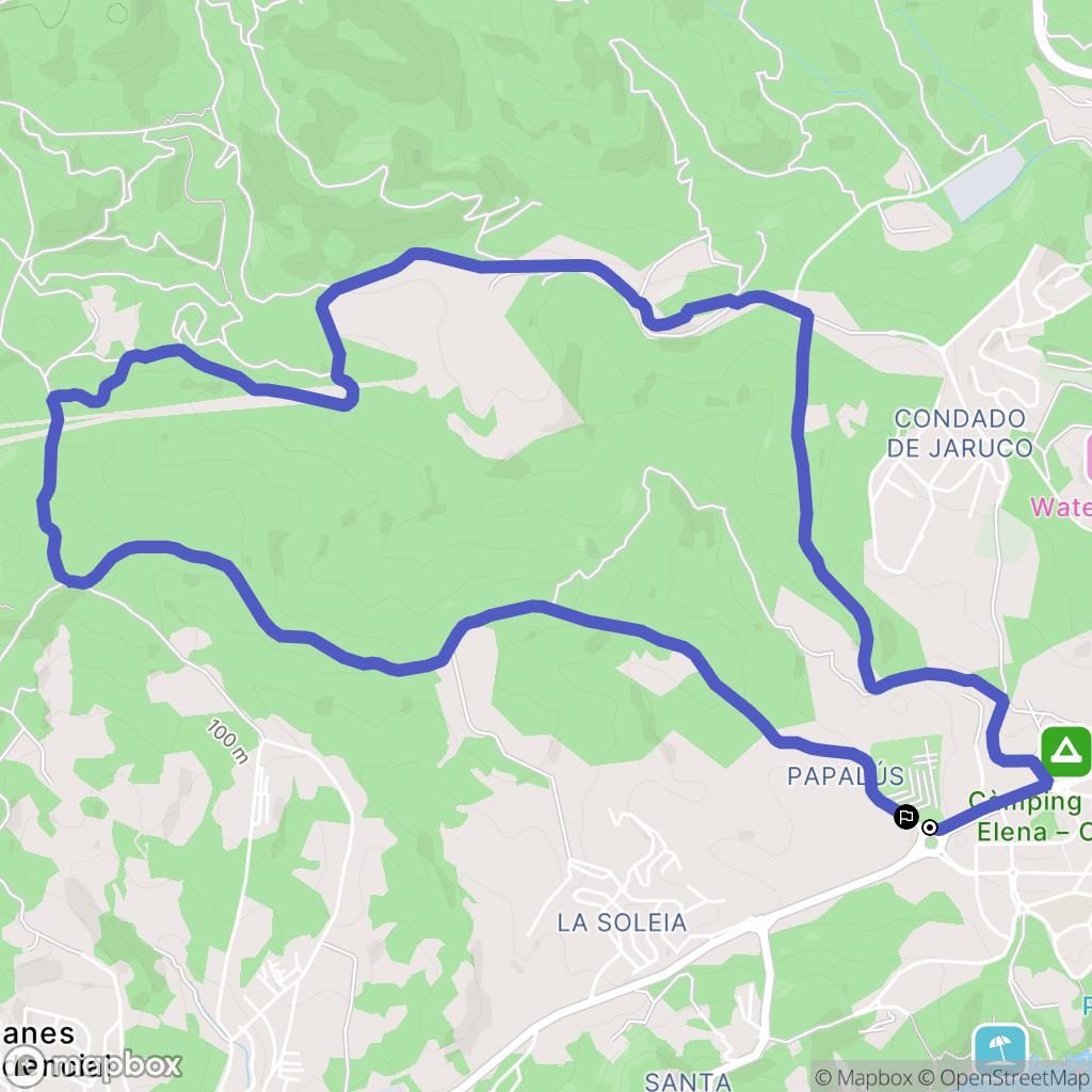 Lloret de Mar : carte du parcours de randonnée - Spain