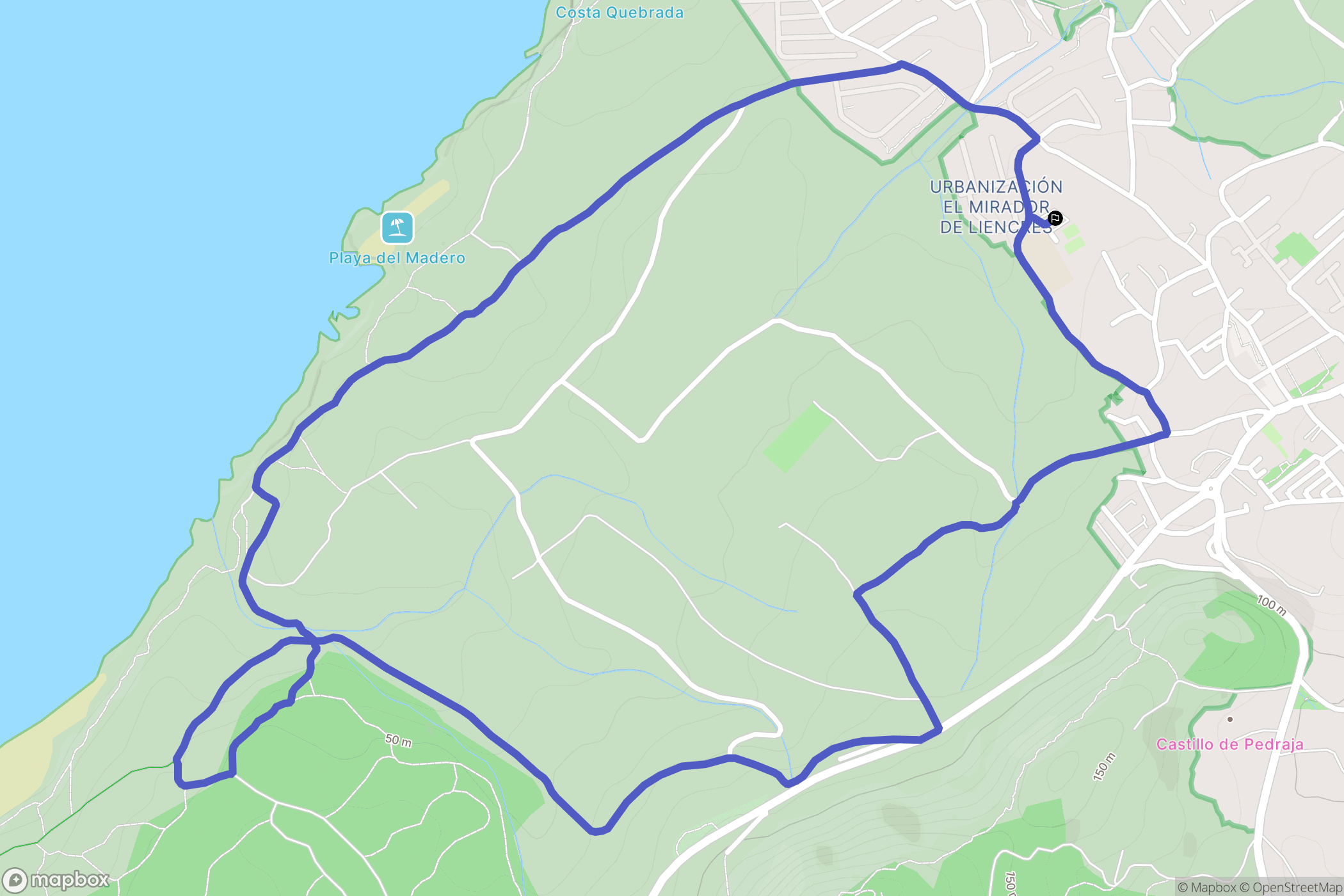  : carte du parcours de randonnée - Spain
