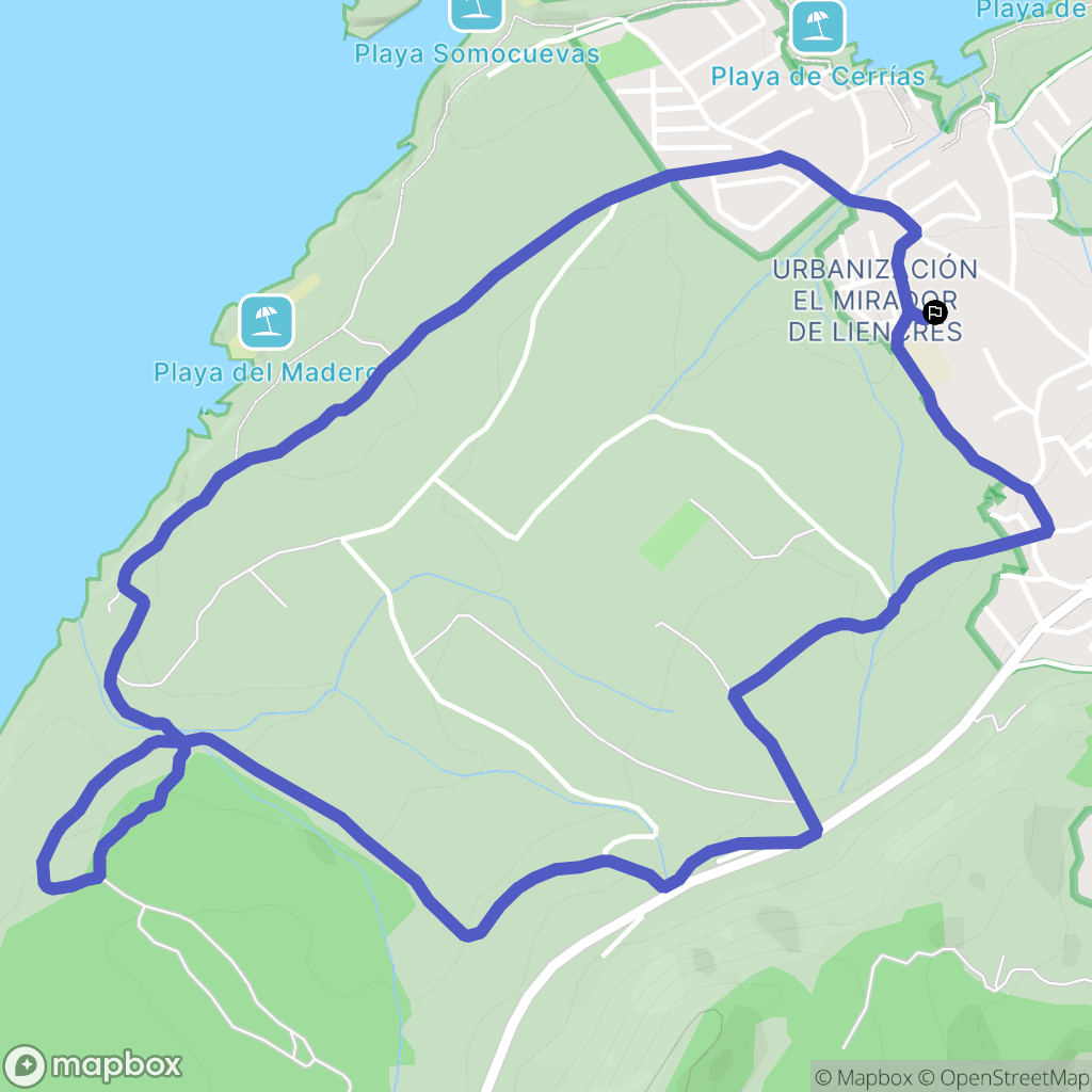  : carte du parcours de randonnée - Spain