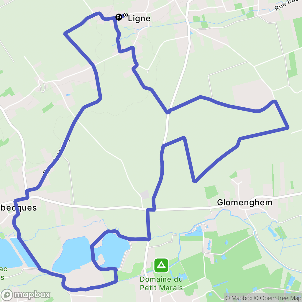 Roquetoire : carte du parcours de randonnée - France