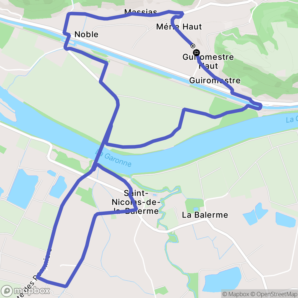 Saint-Romain-le-Noble : carte du parcours de randonnée - France