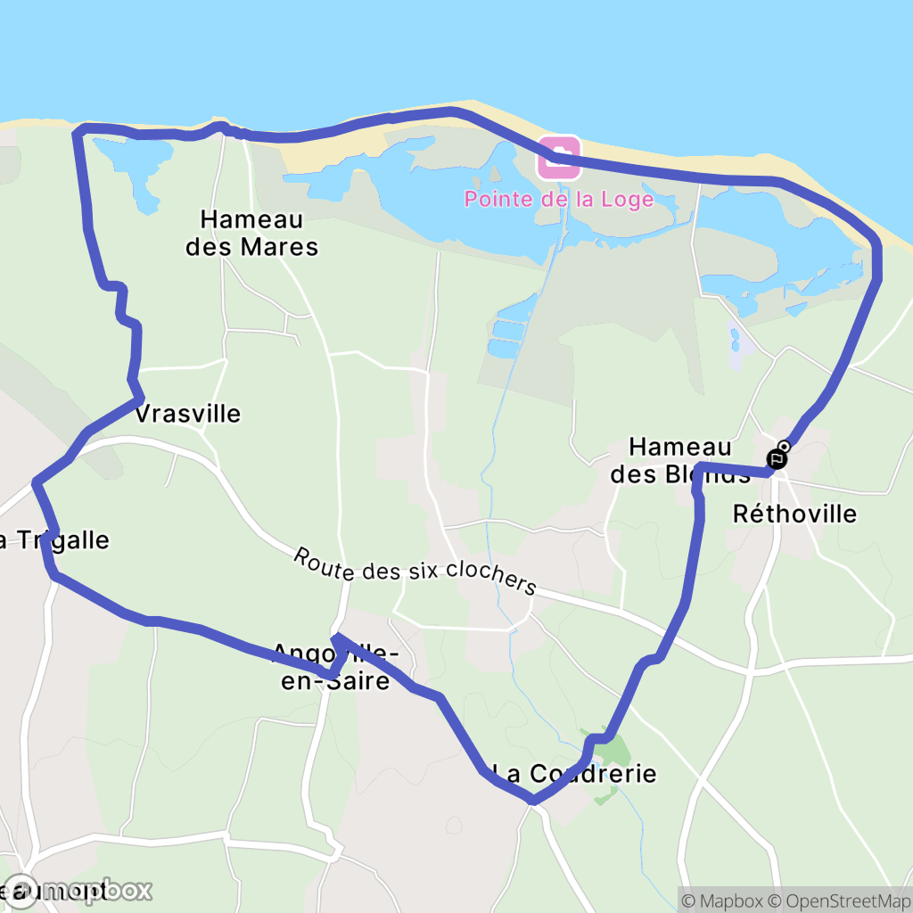 Vicq-sur-Mer : carte du parcours de randonnée - France