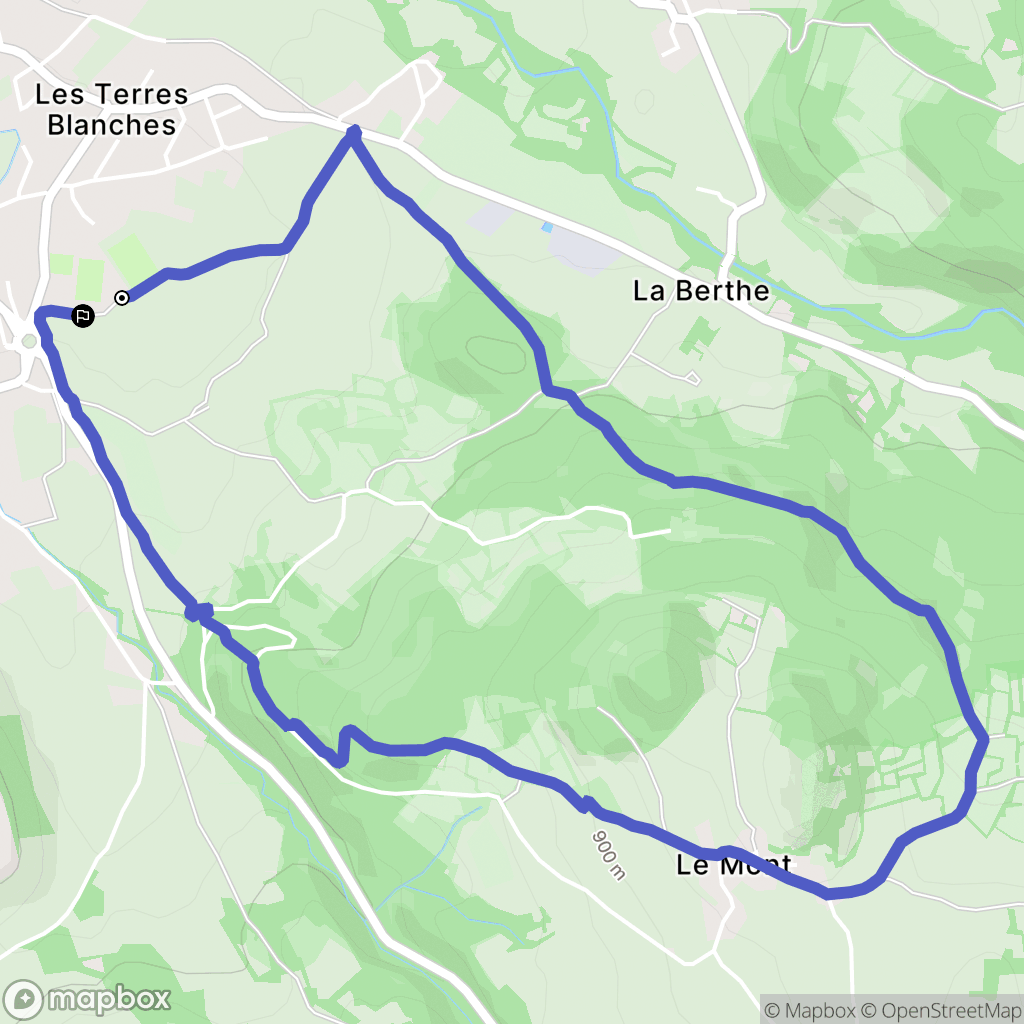 Lantriac : carte du parcours de randonnée - France