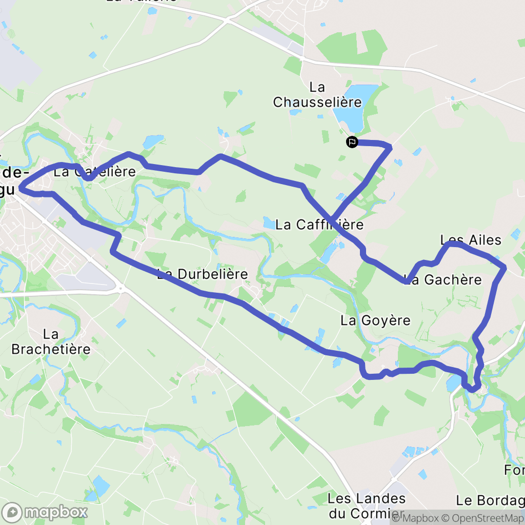 Montaigu-Vendée : carte du parcours de randonnée - France