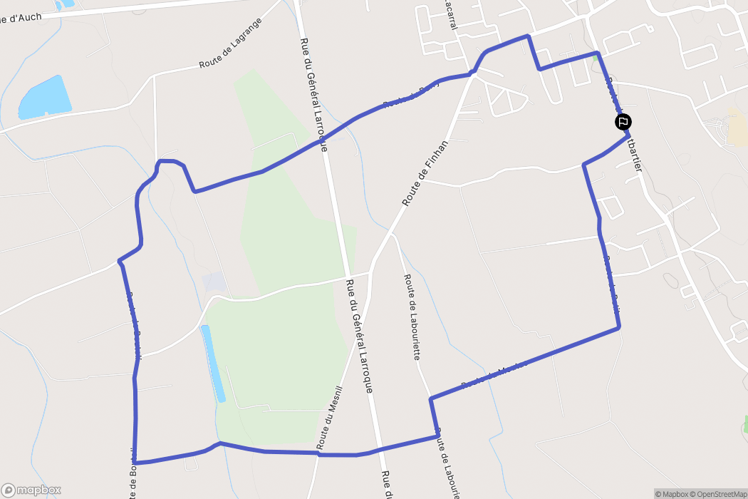 Montech : carte du parcours de randonnée - France