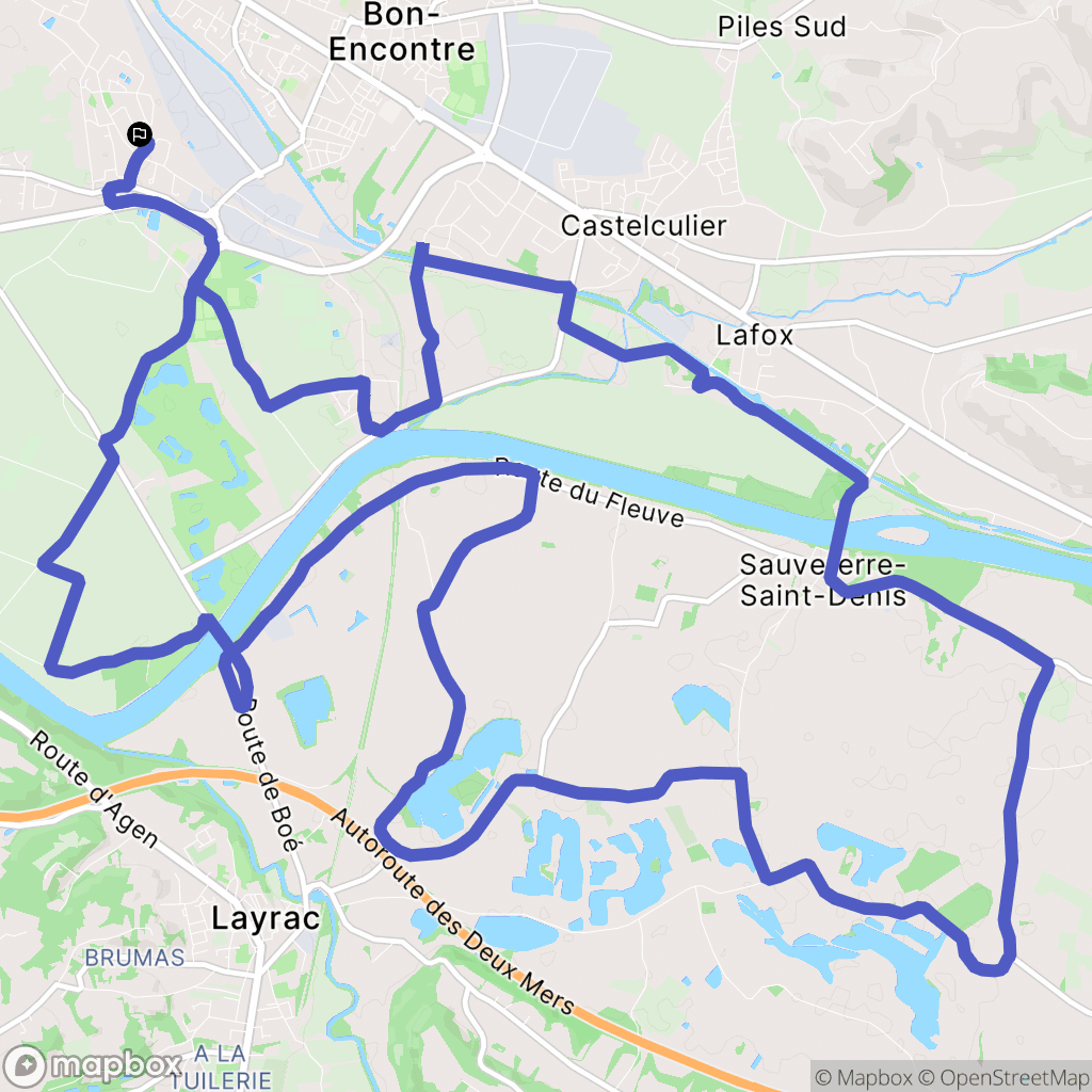 Boé : carte du parcours de randonnée - France