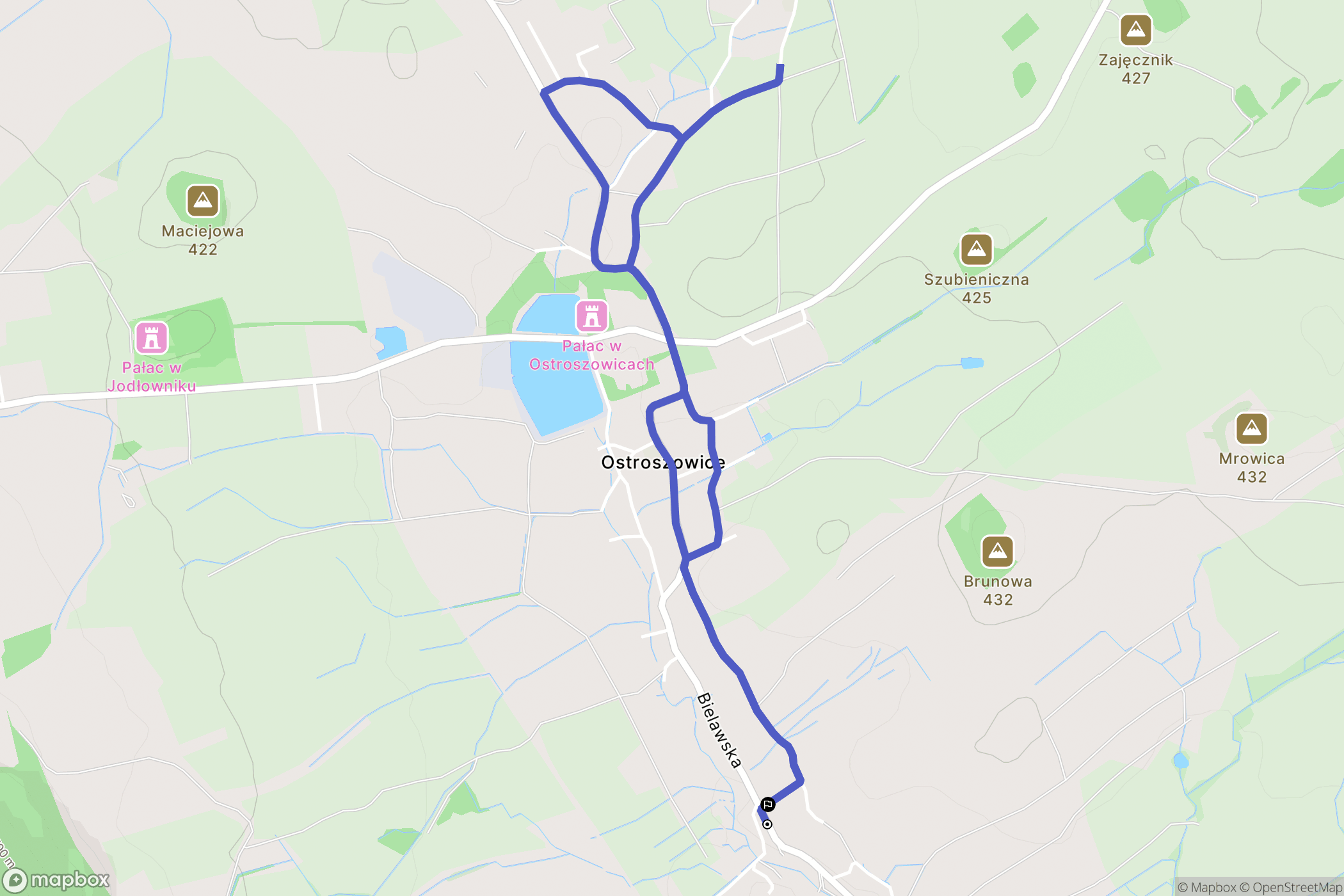 Ostroszowice: mapa trasy - Poland
