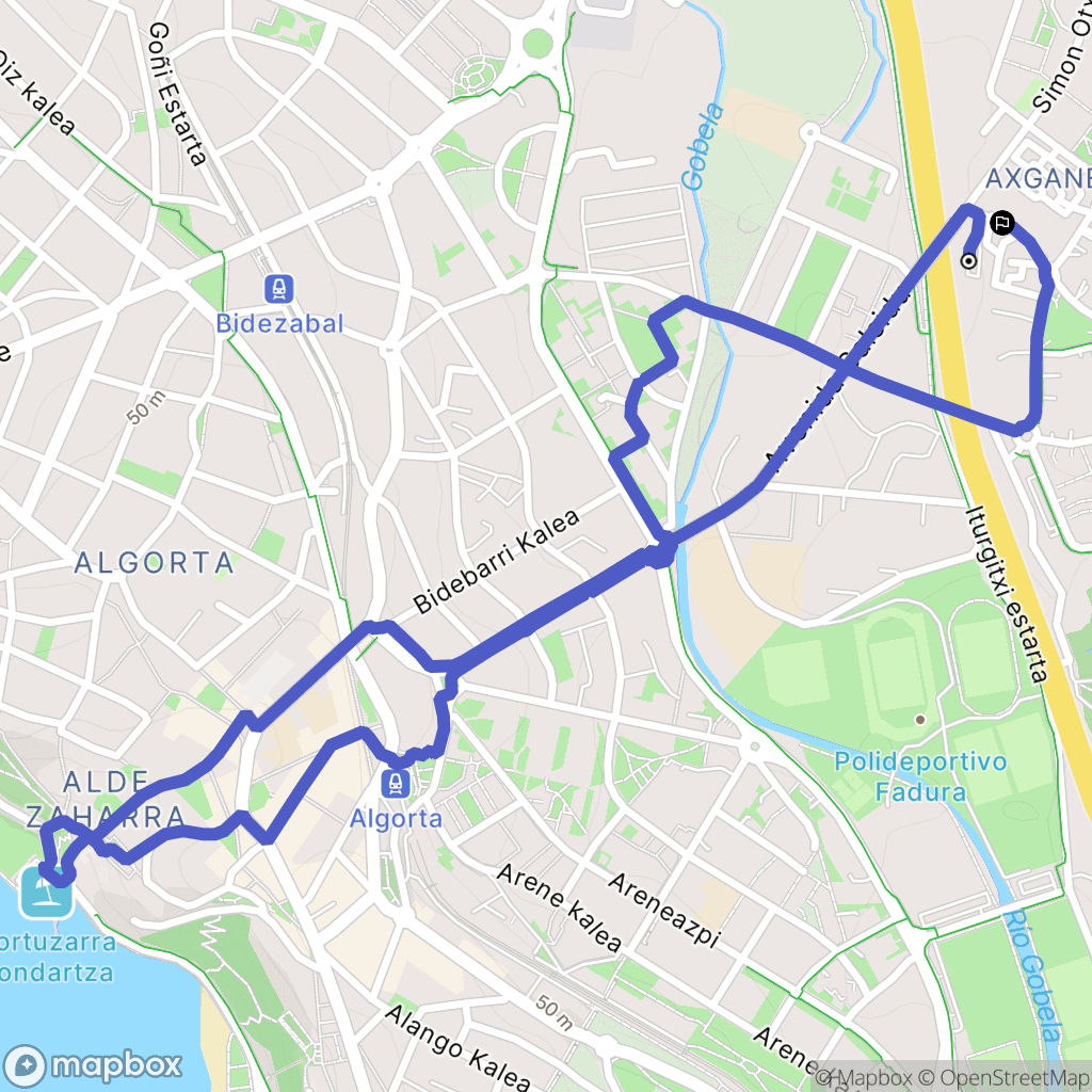  : carte du parcours de randonnée - Spain