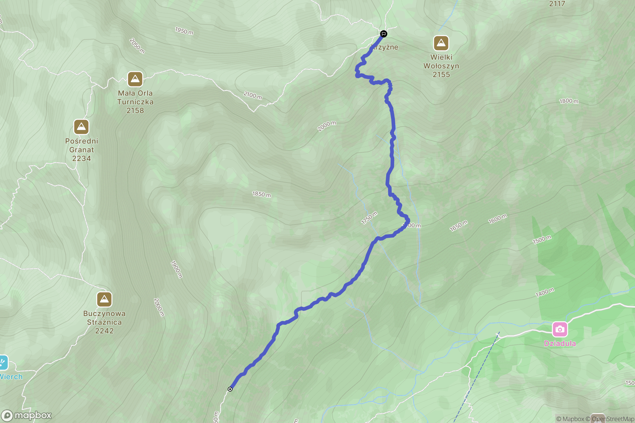 Zakopane: mapa trasy - Poland