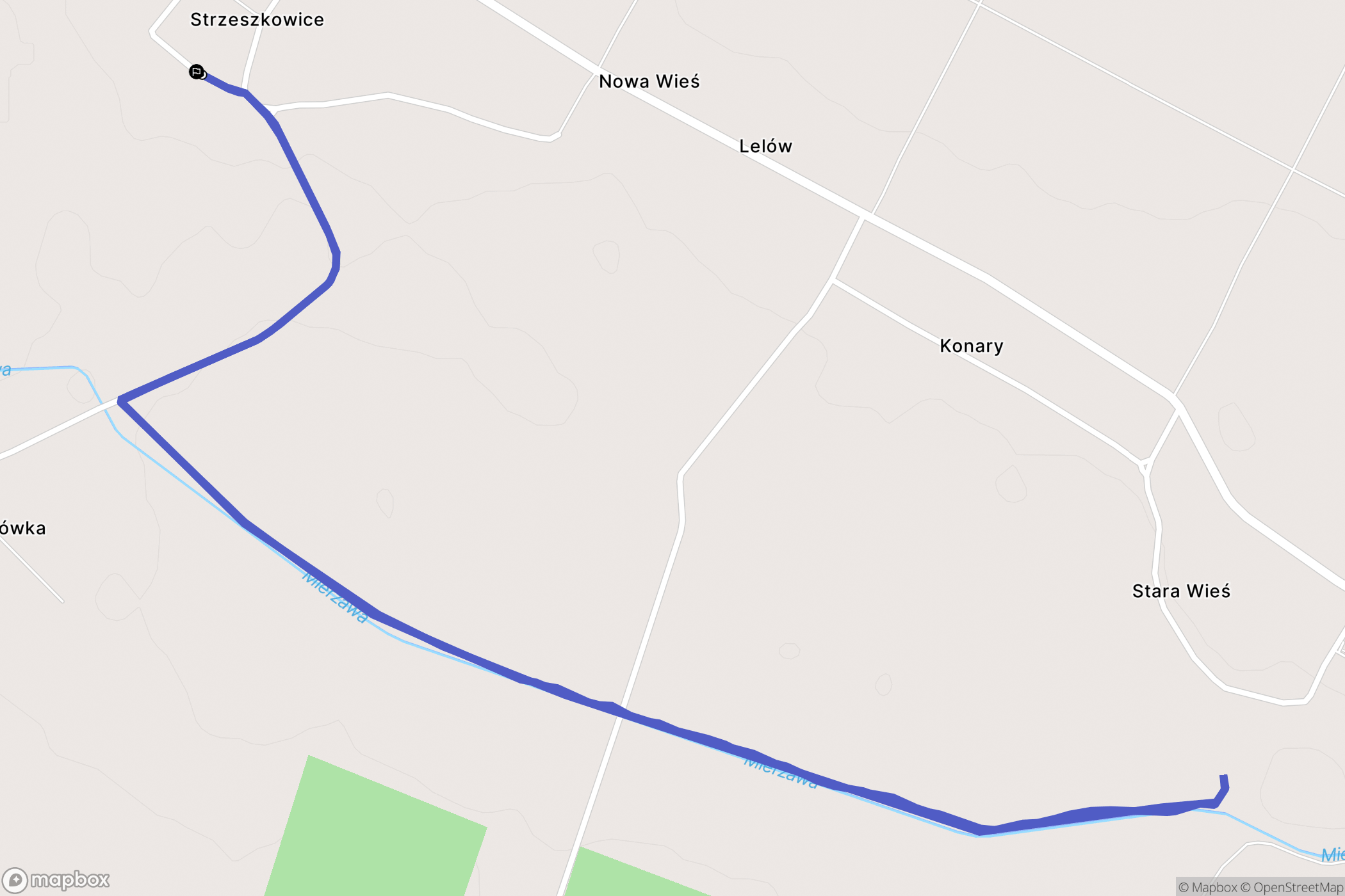 Strzeszkowice: mapa trasy - Poland