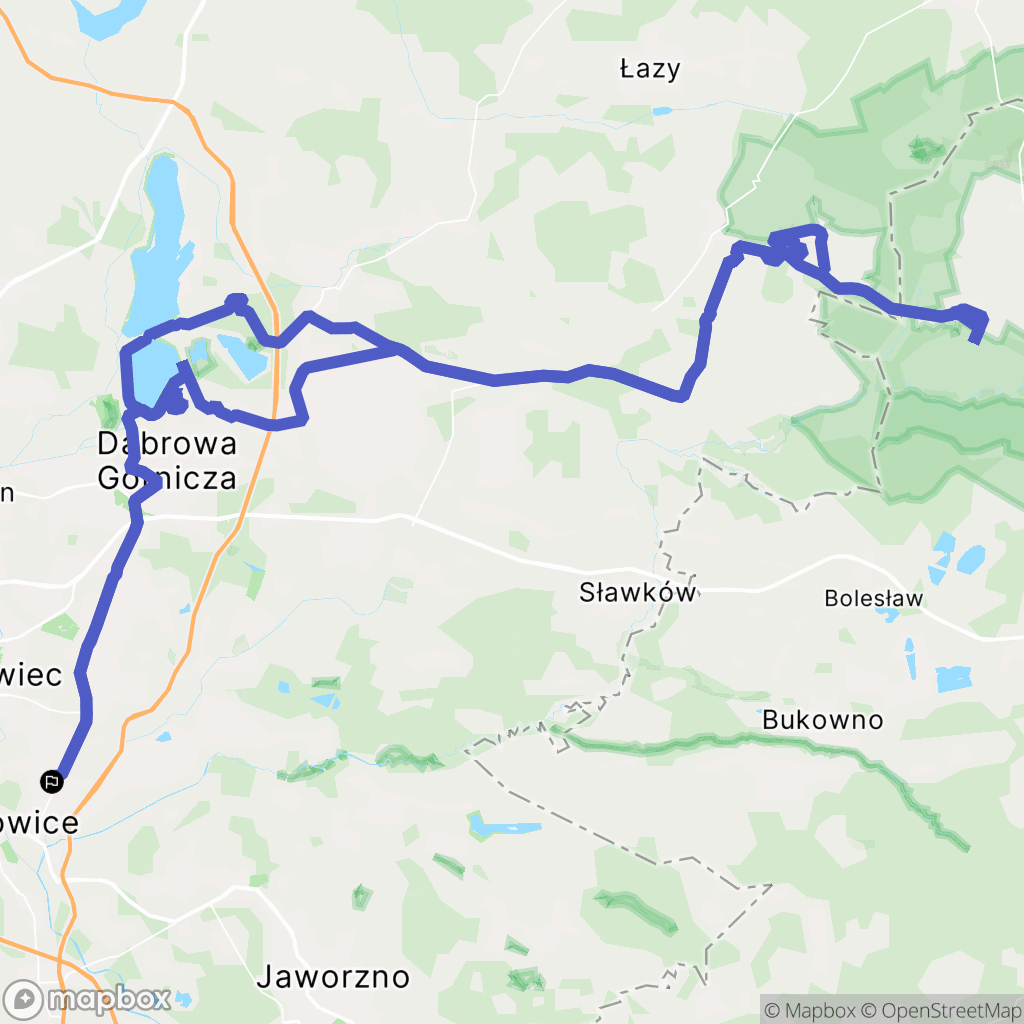 Sosnowiec: mapa trasy - Poland