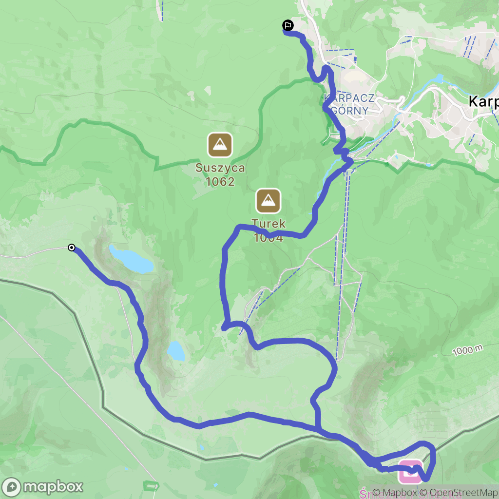 Karpacz: mapa trasy - Poland