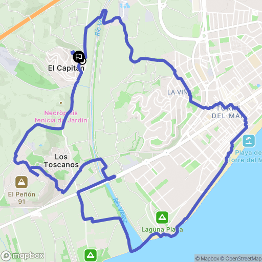 Vélez-Málaga : carte du parcours de randonnée - Spain