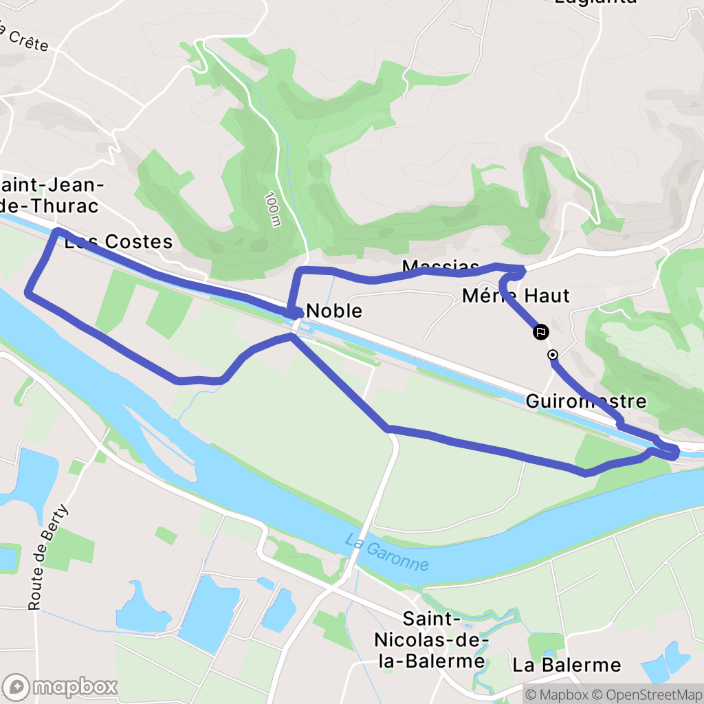 Saint-Romain-le-Noble : carte du parcours de randonnée - France