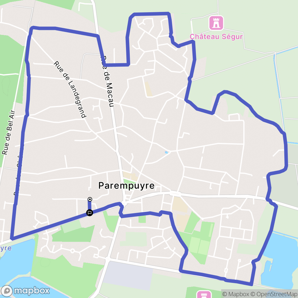 Parempuyre : carte du parcours de randonnée - France