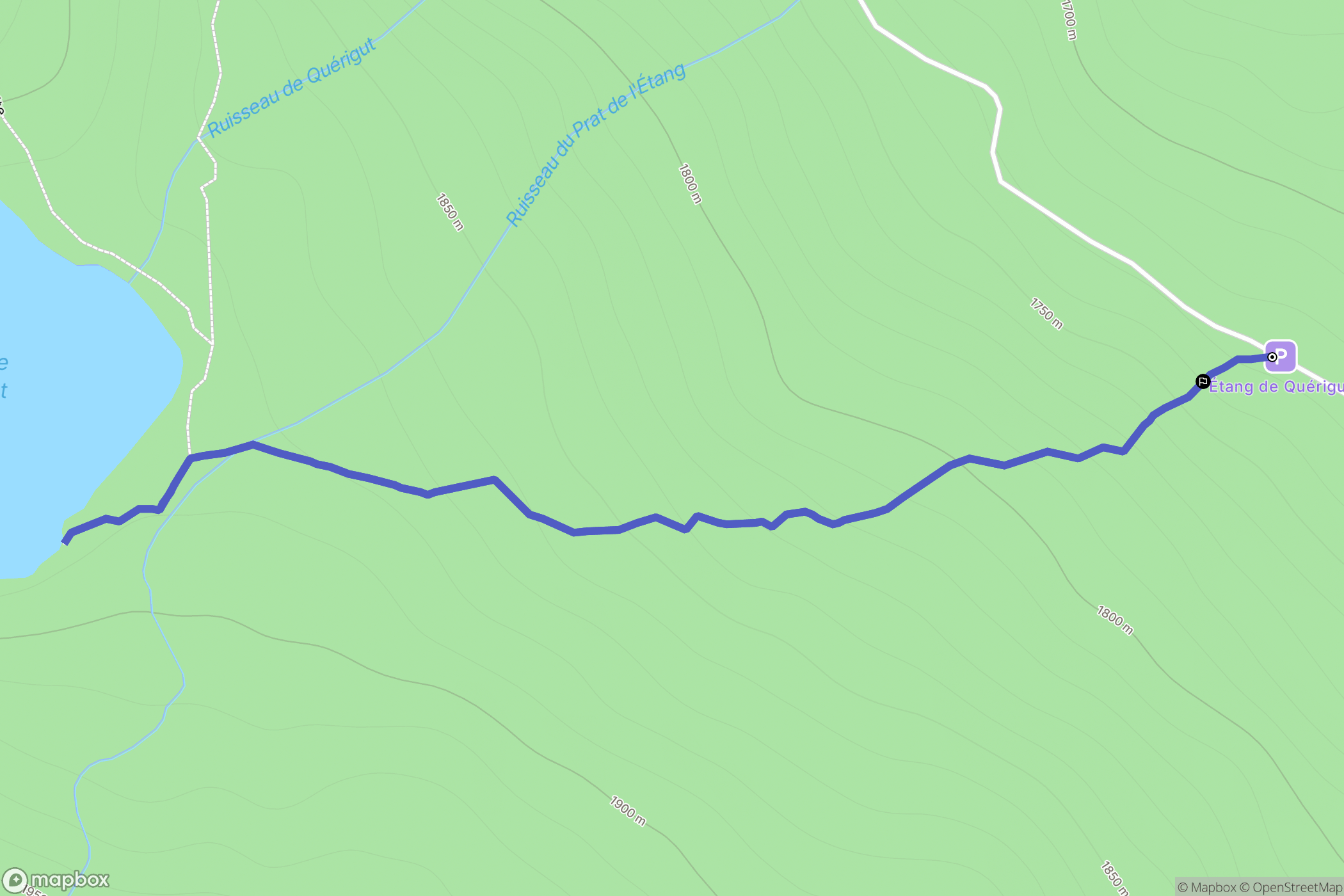 Quérigut : carte du parcours de randonnée - France