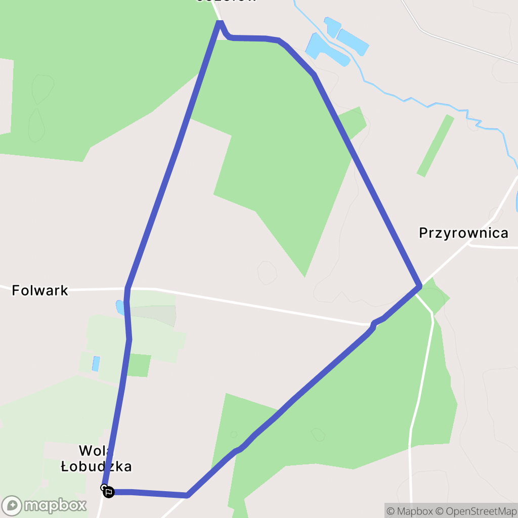Wola Łobudzka: mapa trasy - Poland